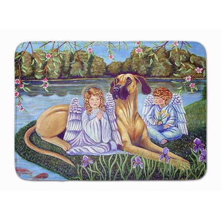 Jensendistributionservices Angels with Great Dane Machine Washable Memory Foam Mat MI2550462